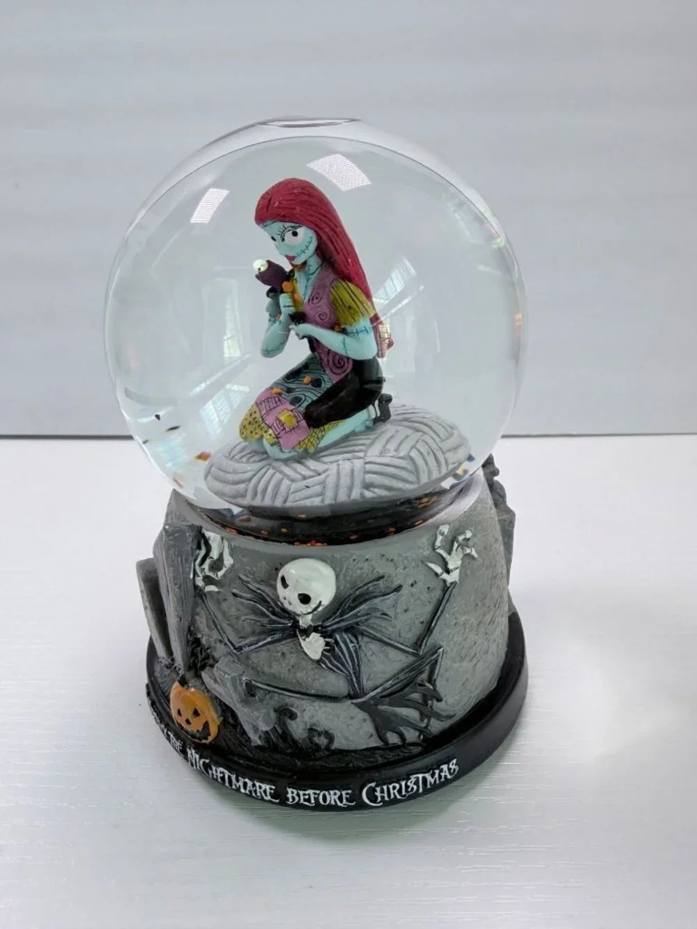 The Nightmare Before Christmas Sally Snow Globe Musical Plays This is Halloween
